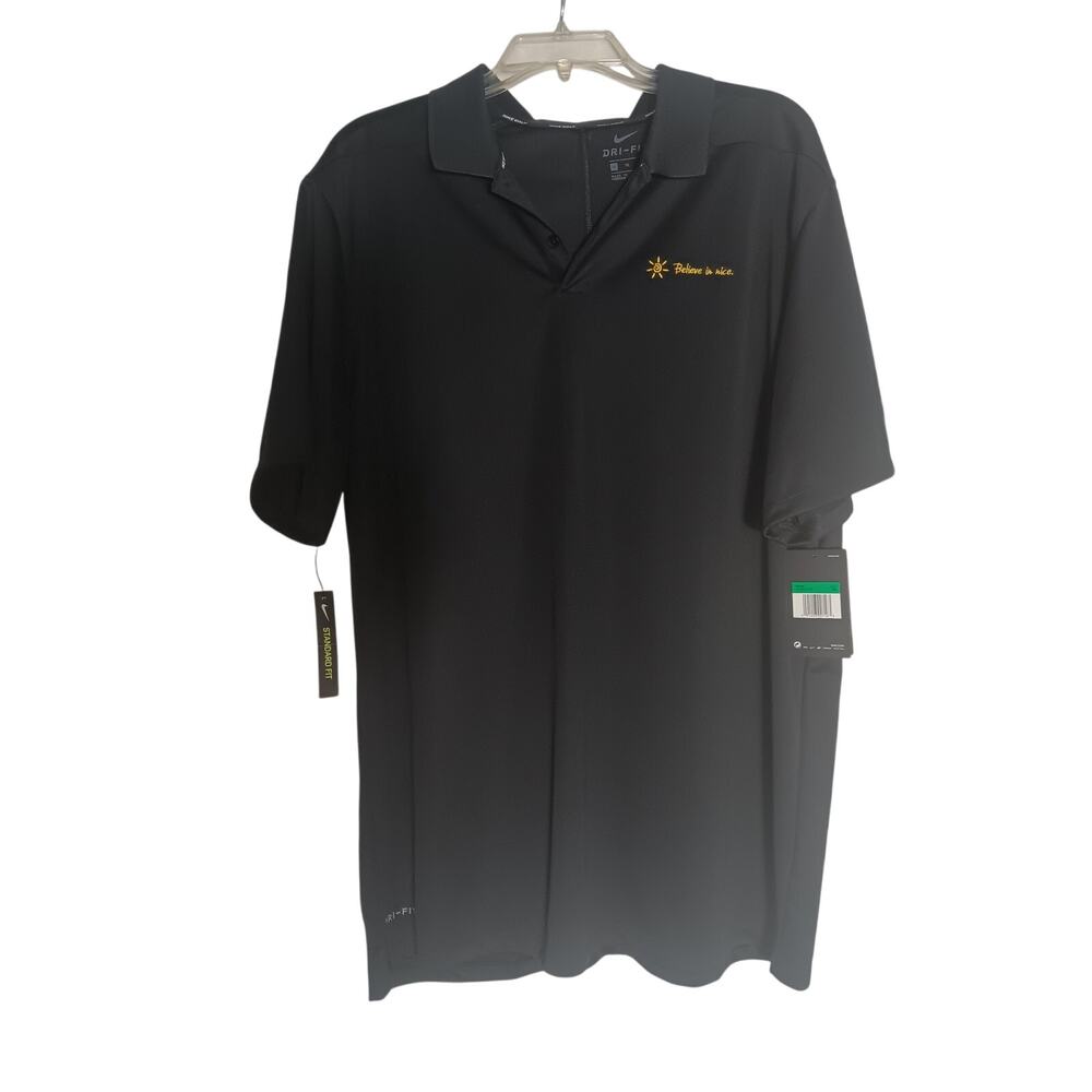 Nike Golf Dri-fit polo shirt NWT Size XL Believe in Nice-black
